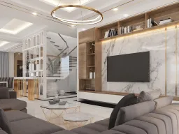 Phòng khách - Biệt thự Century Quận 12 - Phong cách Modern 