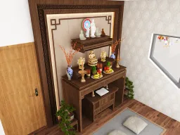 Phòng thờ - Biệt thự Century Quận 12 - Phong cách Modern 