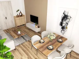 Phòng khách, Phòng ăn - Căn hộ Phan Văn Trị Quận 5 - Phong cách Modern 