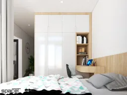 Phòng ngủ, Phòng làm việc - Căn hộ Phan Văn Trị Quận 5 - Phong cách Modern 