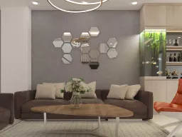 Phòng khách - Nhà phố Trung Sơn Bình Chánh - Phong cách Modern 
