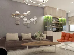 Phòng khách - Nhà phố Trung Sơn Bình Chánh - Phong cách Modern 