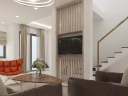 Phòng khách - Nhà phố Trung Sơn Bình Chánh - Phong cách Modern 