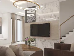 Phòng khách - Nhà phố Trung Sơn Bình Chánh - Phong cách Modern 