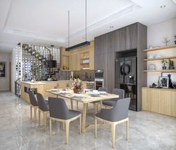 Phòng bếp, Phòng ăn - Nhà phố Tân Phú - Phong cách Modern + Scandinavian 