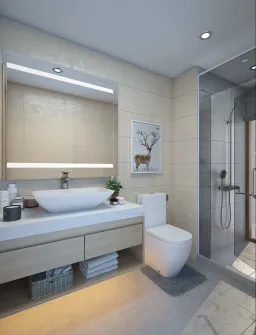 Phòng tắm - Nhà phố Tân Phú - Phong cách Modern + Scandinavian 