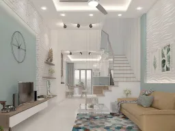 Phòng khách - Nhà phố Quận Bình Thạnh - Phong cách Scandinavian + Modern 