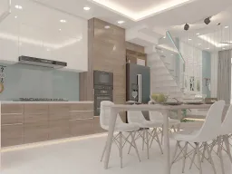 Phòng bếp, Phòng ăn - Nhà phố Quận Bình Thạnh - Phong cách Scandinavian + Modern 