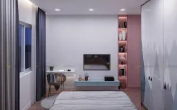 Phòng ngủ - Căn hộ Vinhomes Grand Park Q.9 - Phong cách Modern 