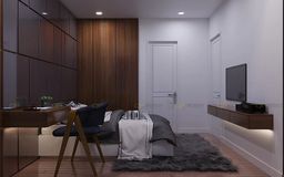 Phòng ngủ - Căn hộ Vinhomes Grand Park Q.9 - Phong cách Modern 