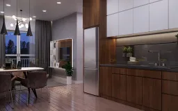 Phòng bếp - Căn hộ Vinhomes Grand Park Q.9 - Phong cách Modern 