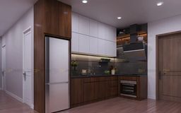 Phòng bếp - Căn hộ Vinhomes Grand Park Q.9 - Phong cách Modern 