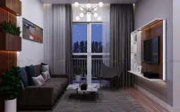 Phòng khách - Căn hộ Vinhomes Grand Park Q.9 - Phong cách Modern 