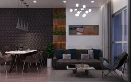 Phòng khách, Phòng ăn - Căn hộ Vinhomes Grand Park Q.9 - Phong cách Modern 