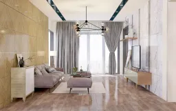 Phòng khách - Căn hộ Penthouse Trần Bình Trọng Quận 5 - Phong cách Modern 