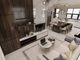 Phòng khách, Phòng ăn - Villa Simcity Premier Homes Quận 9 - Phong cách Modern 