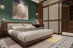 Phòng ngủ - Nhà phố Bình Phước - Phong cách Indochine 