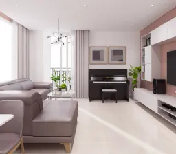 Phòng khách - Căn hộ Horizon Quận 1 - Phong cách Modern 