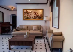 Phòng khách - Căn hộ Sunrise City View Quận 7 - Phong cách Indochine 