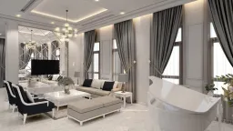 Phòng khách - Biệt thự Vinhomes Central Park Tân Cảng - Phong cách Neo Classic 