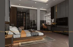 Phòng ngủ - Nhà phố góc Bắc Ninh - Phong cách Modern 