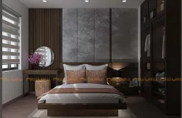 Phòng ngủ - Nhà phố góc Bắc Ninh - Phong cách Modern 