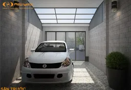 Sân để xe - Nhà phố Thủ Đức - Phong cách Modern 