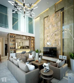 Phòng khách - Nhà phố Cần Thơ - Phong cách Modern 