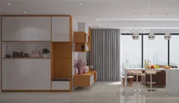 Phòng khách, Lối vào - Căn hộ Đảo Kim Cương Quận 2 - Phong cách Modern 