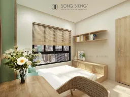 Phòng ngủ - Cải tạo Căn hộ Bcons Bình Dương - Phong cách Color Block 