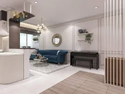 Phòng khách - Căn hộ Lexington Quận 2 - Phong cách Neo Classic 