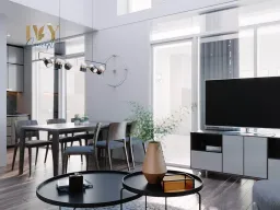 Phòng khách, Phòng ăn - Căn hộ Ehome 1 Quận 9 - Phong cách Modern 