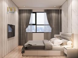 Phòng ngủ - Căn hộ Vinhomes Grand Park Quận 9 (Ms Hương) - Phong cách Modern 