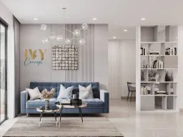 Phòng khách - Căn hộ Vinhomes Grand Park Quận 9 (Mr Derrick) - Phong cách Modern 