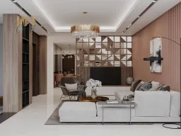 Phòng khách - Nhà phố Bến Lức Long An - Phong cách Modern 