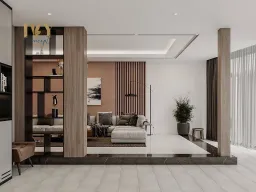 Phòng khách - Nhà phố Bến Lức Long An - Phong cách Modern 