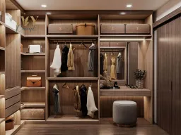Phòng thay đồ - Nhà phố Bến Lức Long An - Phong cách Modern 