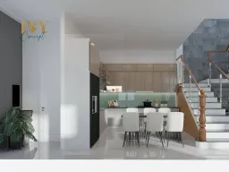Phòng bếp, Phòng ăn - Nhà phố 3PN Dĩ An Bình Dương - Phong cách Modern 