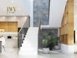 Cầu thang - Nhà phố 3PN Dĩ An Bình Dương - Phong cách Modern 