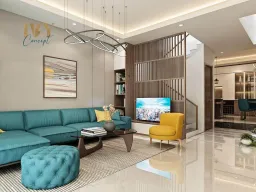 Phòng khách - Nhà phố Lê Quang Định Quận Phú Nhuận - Phong cách Modern 
