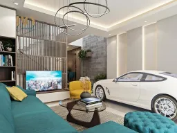 Phòng khách - Nhà phố Lê Quang Định Quận Phú Nhuận - Phong cách Modern 