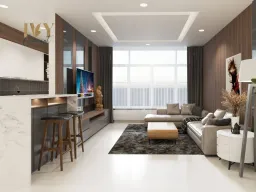 Phòng khách - Căn hộ Petro Landmark Quận 2 150m2 (Mr Việt) - Phong cách Modern 
