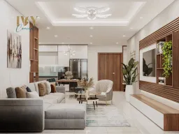 Phòng khách - Căn hộ Petro Landmark Quận 2 150m2 - Phong cách Modern 
