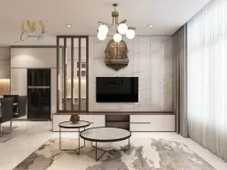 Phòng khách - Căn hộ Petro Landmark Quận 2 (Mr Thuận) - Phong cách Modern 