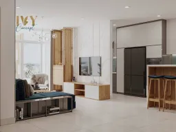 Phòng khách - Căn hộ Petro Landmark Quận 2 - Phong cách Modern 
