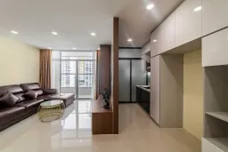 Phòng khách, Phòng bếp - Căn hộ Petro Landmark Quận 2 (Mr Đại) - Phong cách Modern 