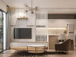 Phòng khách - Căn hộ Emerald Celadon City Tân Phú 84m2 - Phong cách Modern 