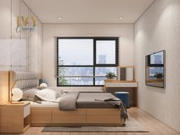 Phòng ngủ - Căn hộ Vinhomes Grand Park Quận 9 (Ms Nụ) - Phong cách Modern 