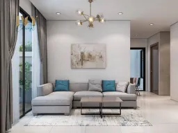 Phòng khách - Căn hộ Vinhomes Grand Park Quận 9 (Ms Hân) - Phong cách Modern 