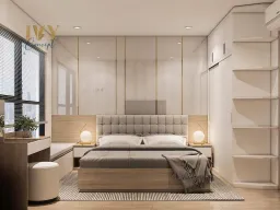 Phòng ngủ - Căn hộ Vinhomes Grand Park Quận 9 (Ms Hân) - Phong cách Modern 